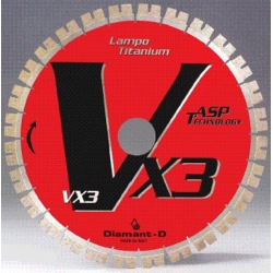 DIAMANT-D LAMPO TITANIUM VX3 Tarcza diamentowa do granitu 350mm CICHA